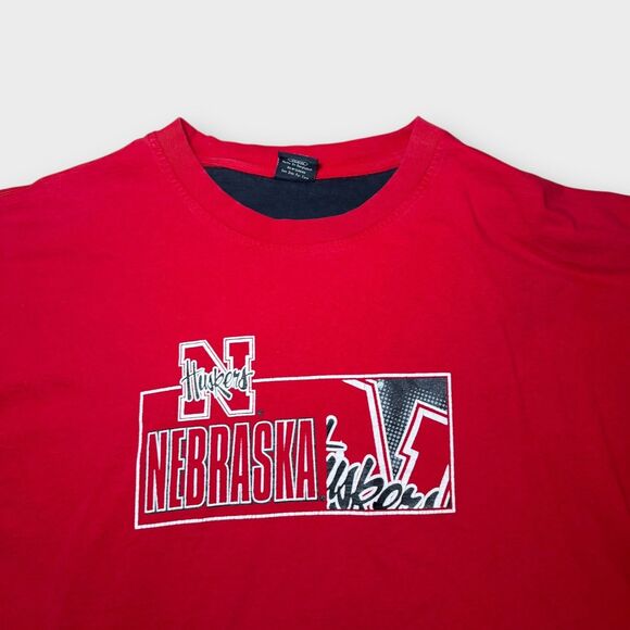 Vtg Nebraska Huskers Starter Shirt XL Red NCAA College Football Y2K Baggy Gorp - Picture 4 of 11